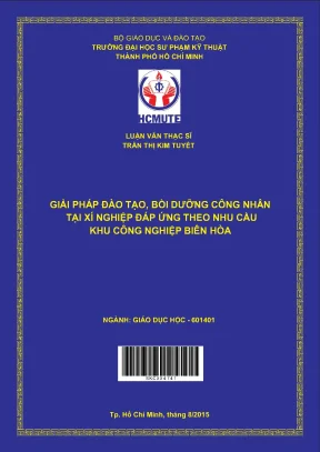 Luận văn thạc sĩ hcmute giải pháp đào tạo bồi dưỡng công nhân tại xí nghiệp đáp ứng theo nhu cầu khu công nghiệp biên hòa