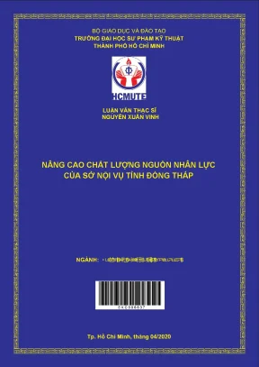 Luận văn thạc sĩ hcmute nâng cao chất lượng nguồn nhân lực của sở nội vụ tỉnh đồng tháp