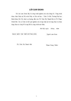 Luận án nghiên cứu đặc tính bôi trơn nhiệt thủy động của ổ có dạng đầu to thanh truyền