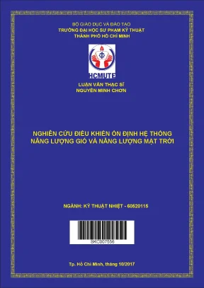 Luận văn thạc sĩ hcmute nghiên cứu điều khiển ổn định hệ thống năng lượng gió và năng lượng mặt trời