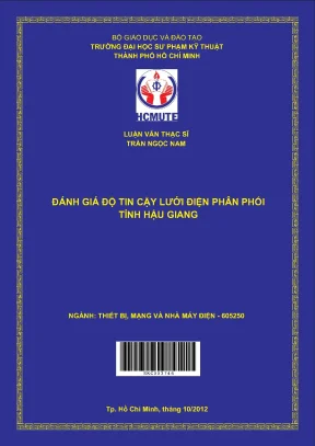 Luận văn thạc sĩ hcmute đánh giá độ tin cậy lưới điện phân phối tỉnh hậu giang