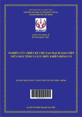 Luận văn thạc sĩ hcmute nghiên cứu thiết kế chế tạo mạch giao tiếp giữa máy tính và ecu điều khiển động cơ