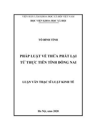 Luận án tiến sĩ pháp luật về thừa phát lại từ thực tiễn tỉnh đồng nai