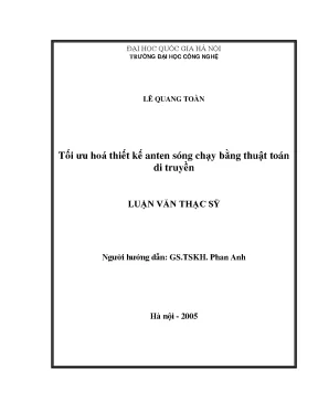 Luận văn thạc sĩ tối ưu hoá thiết kế anten sóng chạy bằng thuật toán di truyền luận văn ths kỹ thuật điển tử viễn thông 2 07 00