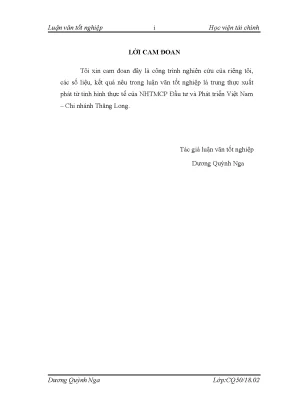 Luận văn tốt nghiệp ảnh hưởng của chính sách tiền tệ đến chất lượng tín dụng của ngân hàng thương mại cổ phần đầu tư và phát triển việt nam chi nhánh thăng long năm 2014 2015