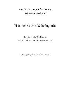 Luận văn thạc sĩ phân tích và thiết kế hướng mẫu luận văn ths công nghệ thông tin 1 01 10
