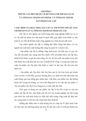 Luận văn tốt nghiệp báo cáo chi phí giá thành sản phẩm xây lắp
