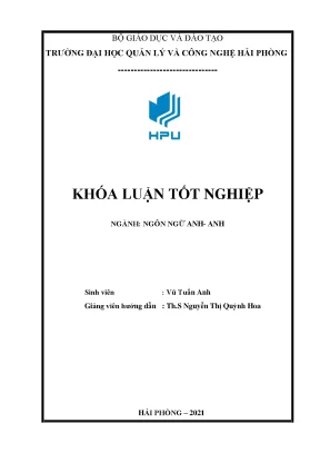Luận văn tốt nghiệp a study technique use in teaching english speaking skills to 1st year english major students at hai phong university of management and technology