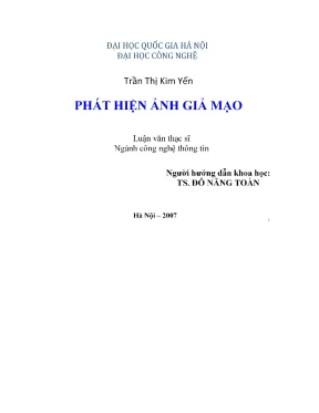 Luận văn thạc sĩ phát hiện ảnh giả mạo