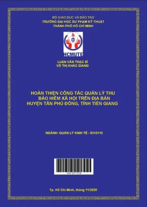 Luận văn thạc sĩ hcmute hoàn thiện công tác quản lý thu bảo hiểm xã hội trên địa bàn huyện tân phú đông tỉnh tiền giang