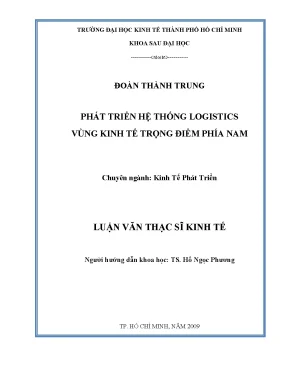 Luận văn thạc sĩ phát triển hệ thống logistics vùng kinh tế trọng điểm phía nam luận văn thạc sĩ