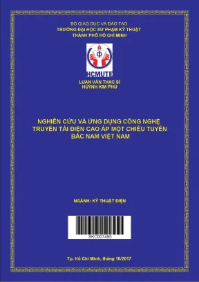Luận văn thạc sĩ hcmute nghiên cứu và ứng dụng công nghệ truyền tải điện cao áp một chiều tuyến bắc nam việt nam