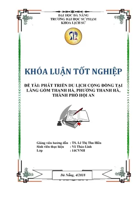 Luận văn tốt nghiệp phát triển du lịch cộng đồng tại làng gốm thanh hà phường thanh hà thành phố hội an