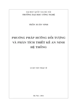 Luận văn thạc sĩ phương pháp hướng đối tượng và phân tích thiết kế an ninh hệ thống