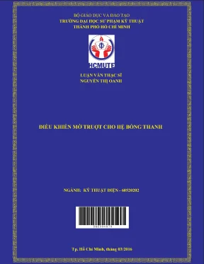 Luận văn thạc sĩ hcmute điều khiển mờ trượt cho hệ bóng thanh
