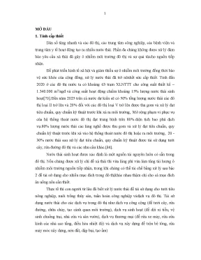Luận án nghiên cứu công trình lọc odm 2f để loại bỏ cặn lơ lửng trong xử lý nâng cao nước thải đô thị nhằm mục đích tái sử dụng