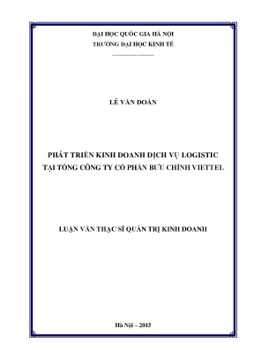 Luận văn thạc sĩ phát triển kinh doanh dịch vụ logistics tại tổng công ty cổ phần bưu chính viettel