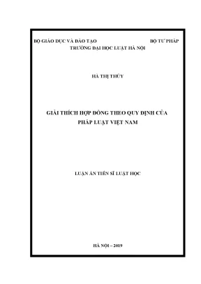 Luận án giải thích hợp đồng theo quy định của pháp luật việt nam