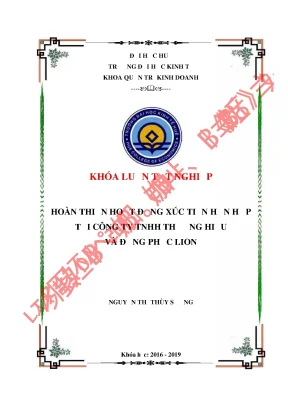 Luận văn tốt nghiệp hoàn thiện hoạt động xúc tiến hỗn hợp tại công ty tnhh thương hiệu và đồng phục lion