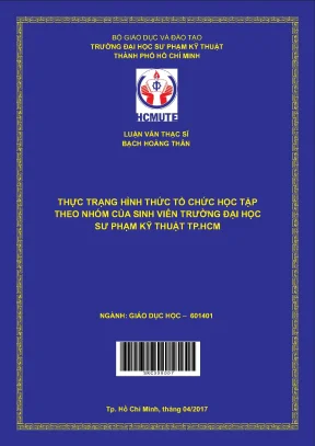 Luận văn thạc sĩ hcmute thực trạng hình thức tổ chức học tập theo nhóm của sinh viên trường đại học sư phạm kỹ thuật tp hcm