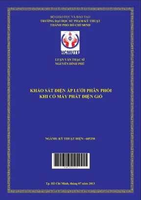 Luận văn thạc sĩ hcmute khảo sát điện áp lưới phân phối khi có máy phát điện gió