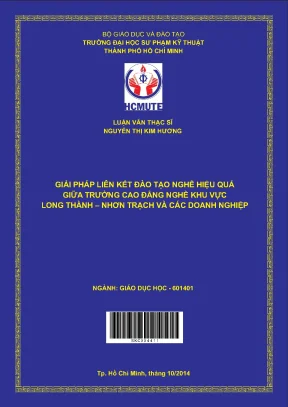 Luận văn thạc sĩ hcmute giải pháp liên kết đào tạo nghề hiệu quả giữa trường cao đẳng nghề khu vực long thành nhơn trạch và các doanh nghiệp