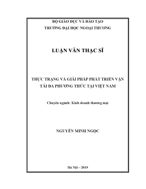 Luận văn thạc sĩ thực trạng và giải pháp phát triển vận tải đa phương thức tại việt