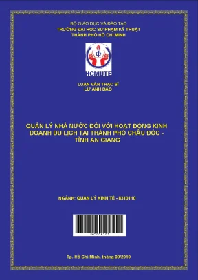 Luận văn thạc sĩ hcmute quản lý nhà nước đối với hoạt động kinh doanh du lịch tại thành phố châu đốc tỉnh an giang