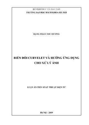 Luận án tiến sĩ biến đổi curvelet và hướng ứng dụng cho xử lý ảnh