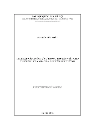 Luận văn thạc sĩ thi pháp văn xuôi tự sự trong truyện viết cho thiếu nhi của nhà văn nguyễn huy tưởng