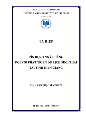 Luận văn thạc sĩ tín dụng ngân hàng đối với phát triển du lịch sinh thái tại tỉnh kiên giang