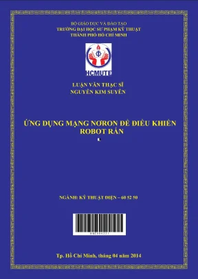 Luận văn thạc sĩ hcmute ứng dụng mạnh nơron để điều khiển robot rắn
