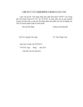 Luận văn thạc sĩ xây dựng chiến lược phát triển kênh viewtv của trung tâm đài truyền hình kts vtc tại tp hồ chí minh