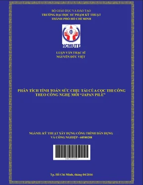 Luận văn thạc sĩ hcmute phân tích tính toán sức chịu tải của cọc thi công theo công nghệ mới japan pile