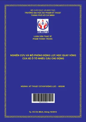 Luận văn thạc sĩ hcmute nghiên cứu và mô phỏng động lực học quay vòng của xe ô tô nhiều cầu chủ động