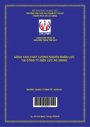 Luận văn thạc sĩ hcmute nâng cao chất lượng nguồn nhân lực tại công ty điện lực an giang