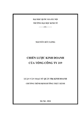Luận văn thạc sĩ chiến lược kinh doanh của tổng công ty 319