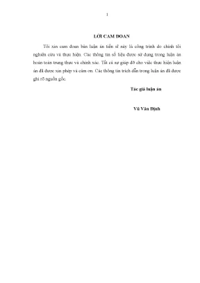Luận án rút gọn thuộc tính trong bảng quyết định không đầy đủ theo tiếp cận tập thô dung sai