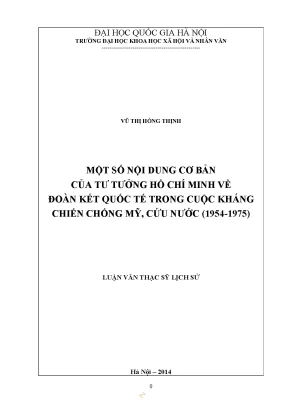 Luận văn thạc sĩ một số nội dung cơ bản của tư tưởng hồ chí minh về đoàn kết quốc tế trong cuộc kháng chiến chống mỹ cứu nước 1954 1975 002