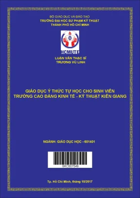 Luận văn thạc sĩ hcmute giáo dục ý thức tự học cho sinh viên trường cao đẳng kinh tế kỹ thuật kiên giang