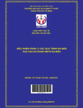 Luận văn thạc sĩ hcmute điều khiển phân ly các quá trình đa biến dựa vào dự đoán smith đa biến