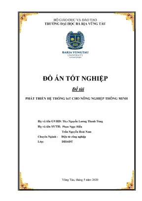 Luận văn tốt nghiệp phát triển hệ thống iot cho công nghiệp thông minh