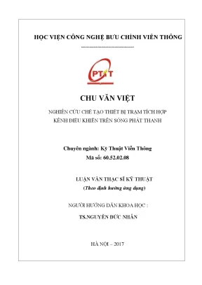 Luận văn thạc sĩ nghiên cứu chế tạo thiết bị trạm tích hợp kênh điều khiển trên sóng phát thanh