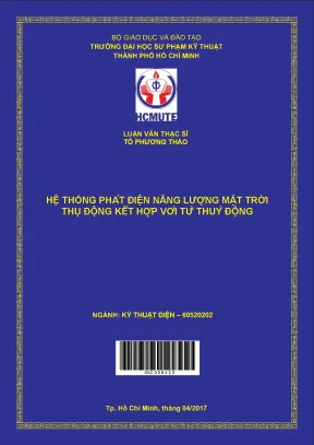 Luận văn thạc sĩ hcmute hệ thống phát điện năng lượng mặt trời thụ động kết hợp với từ thủy động