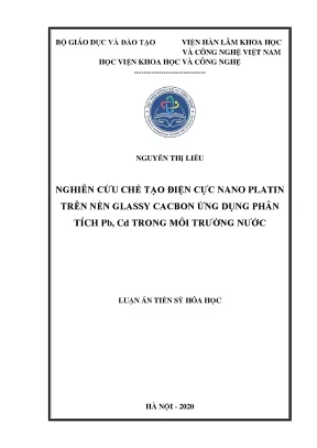 Luận án tiến sĩ nghiên cứu chế tạo điện cực nano platin trên nền glassy cacbon ứng dụng phân tích pb cd trong môi trường nước
