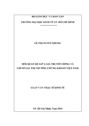Luận văn thạc sĩ mối quan hệ giữa giá trị tiền đồng và chỉ số giá thị trường chứng khoán việt nam