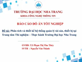 Báo cáo đồ án đề tài phân tích và thiết kế hệ thống quản lý tài sản thiết bị tại trung tâm thí nghiệm thực hành trường đại học nha trang