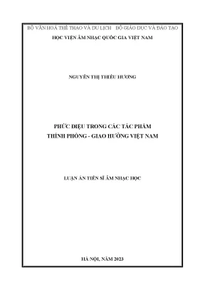 Phức điệu trong các tác phẩm thính phòng giao hưởng việt nam
