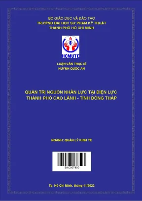 Quản trị nguồn nhân lực tại điện lực thành phố cao lãnh tỉnh đồng tháp