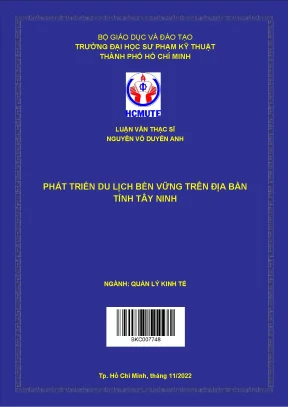 Phát triển du lịch bền vững trên địa bàn tỉnh tây ninh